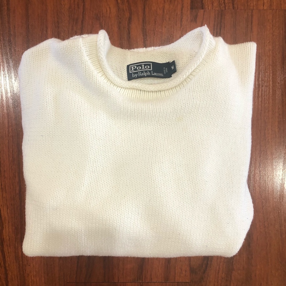 Polo white knit sweater